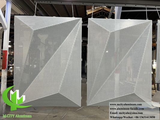 Алюминиевая облицовочная панель 3D-дизайн перфорированный лист PVDF покрытие