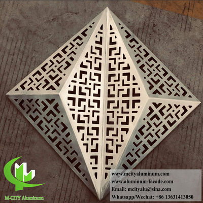 3D металлическая облицовка алюминиевые панели с CNC режущими узорами