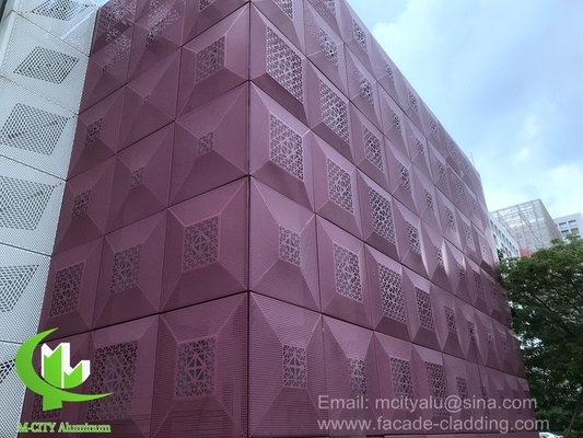 3 мм Металлический алюминиевый перфорированный 3D облицовка фасада для внешней облицовки фасада