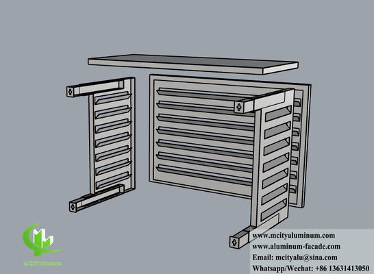 Алюминиевая крышка с покрытием из алюминия, покрытая порошком, с модульной системой легкой установки для помещения теплового насоса