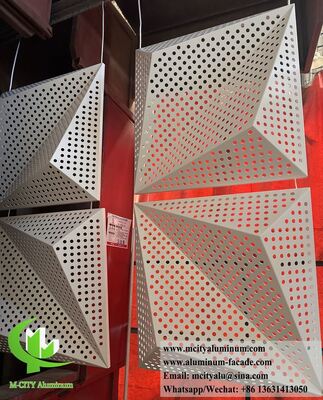 3D-перфорированные архитектурные алюминиевые фасадные панели.