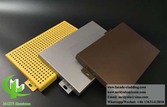 Порошковое покрытие алюминиевой перфорированной фасадной панели с индивидуальными цветами RAL и дизайном, вырезанным лазером