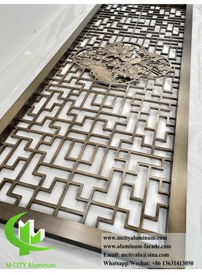 Хорошая цена Металлическая перегородка 10 мм с рамкой Алюминиевый экран с лазерным вырезом онлайн