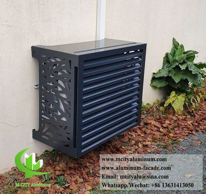 Качество  Customized Size Aluminum Louvred Screen AC Unit Cover with 45° Angled Louvres and Powder Coated Finish Фабрика