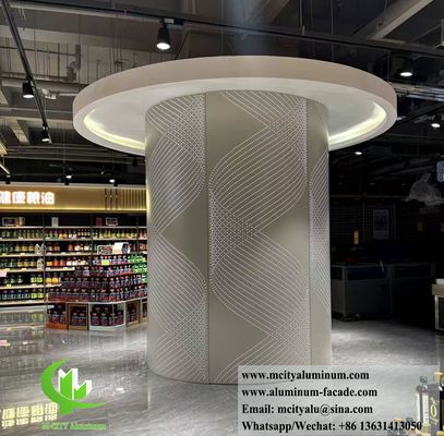 Хорошая цена Aluminum Column Cladding With Perforation Pattern Interior Exterior Decoration онлайн