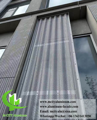 Качество  Custom Perforated Curved Aluminum Panels with Powder Coated 3003-H24 Aluminum Alloy for Architectural Cladding Фабрика