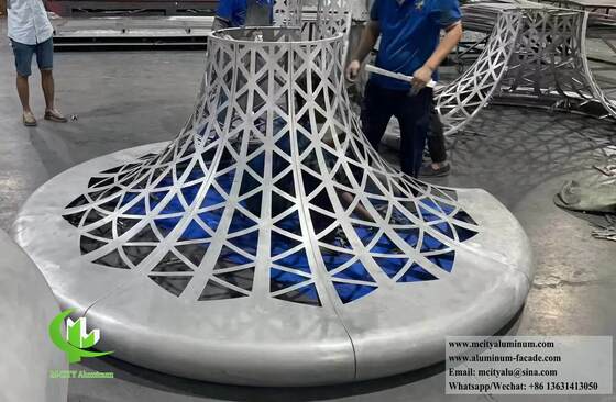 Хорошая цена Растворы облицовки двойного изогнутого алюминиевого фасада и колонны онлайн