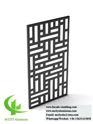 Хорошая цена Лазерная резьба Металлические экраны конфиденциальности Декоративные панели Алюминиевый лист толщиной 5 мм Покрытый порошком онлайн