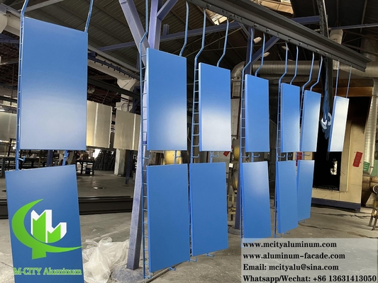 PVDF Синий цвет Металлическая облицовочная панель Алюминиевый экран Перфорационный шаблон
