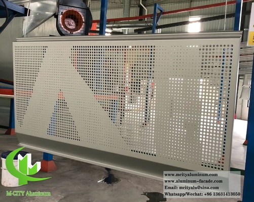 Перфорированные металлические панели твердое алюминиевое покрытие PVDF прочное антиржавое водонепроницаемое