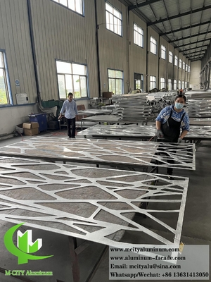 Лазерный вырезанный металлический экран 15 мм алюминиевые панели с узором для двери