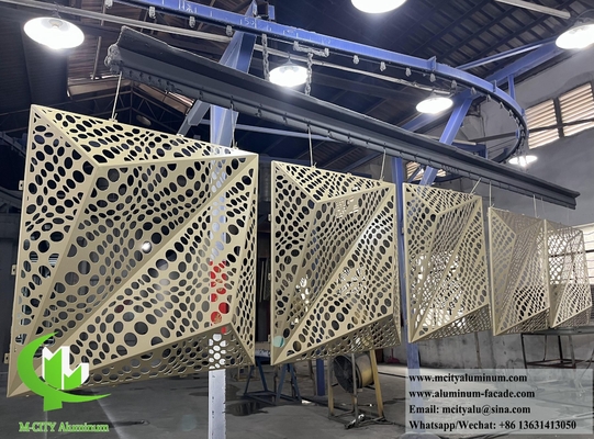 3D дизайн фасада Металлический экран Алюминиевая панель для облицовки стен здания