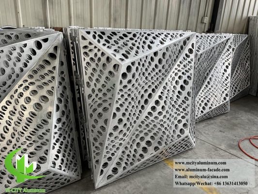 3D дизайн фасада металлический лист алюминиевая облицовка перфорированный лист