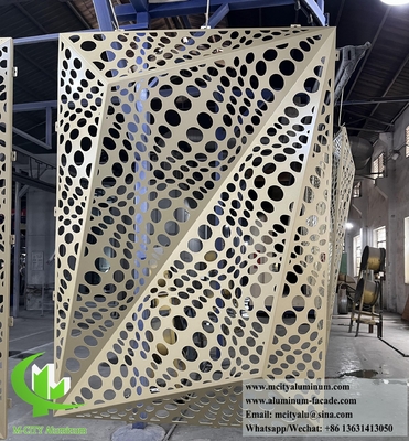 3D металлическая облицовочная панель Алюминиевый лист для декорации стенных фасадов