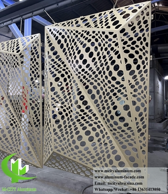 3D дизайн фасада Металлический экран Алюминиевая панель для облицовки стен здания