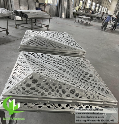 Система фасада из алюминиевого листа 3D форма перфорированная металлическая облицовка