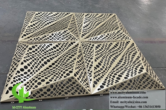 3D металлическая облицовочная панель Алюминиевый лист для декорации стенных фасадов