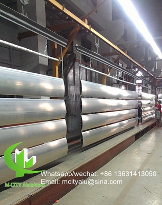 PVDF Architectural Aerofoil fins алюминиевый жалюзи с овальной формой для фасадного окна