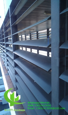 PVDF Architectural Aerofoil fins алюминиевый жалюзи с овальной формой для фасадного окна