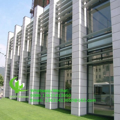 PVDF Architectural Aerofoil fins алюминиевый жалюзи с овальной формой для фасадного окна