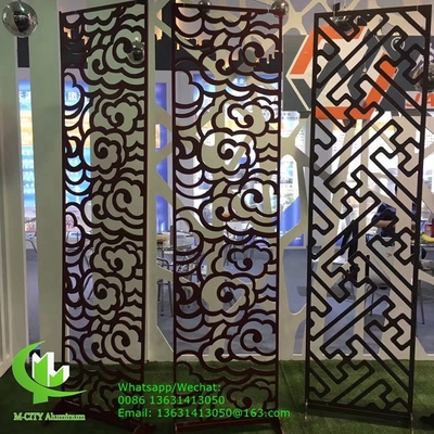 Металлический алюминиевый с cnc полые разделители для помещений с экраном для дома, гостиничного декора или коммерческого здания