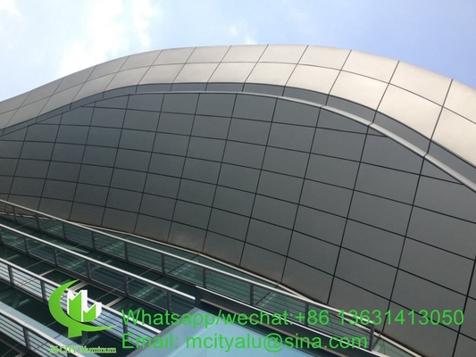 Foshan 4mm металлическая алюминиевая панель облицовки с порошкообразным покрытием для фасадной завесной стены