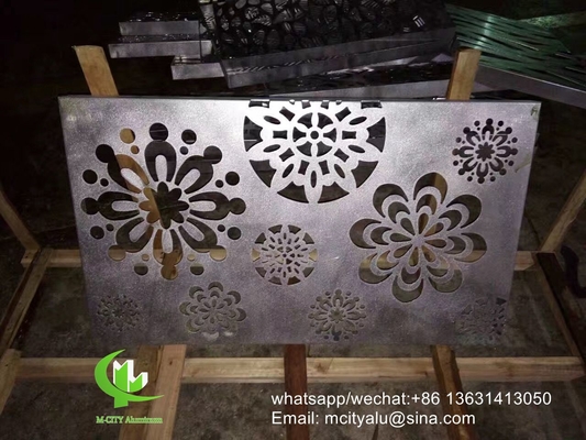 Лазерный экран CNC Перфорированная 2,5 мм Металлическая алюминиевая облицовочная панель для шторы стены с латуниным цветом