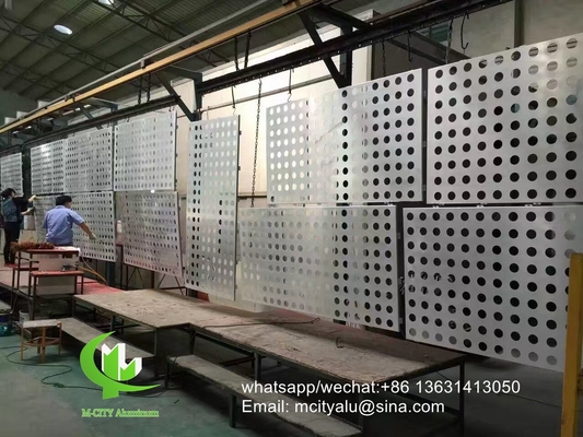 CNC лазерный резка перфорированный алюминиевый листовой металл фасад облицовочная панель толщиной 2,5 мм для стены