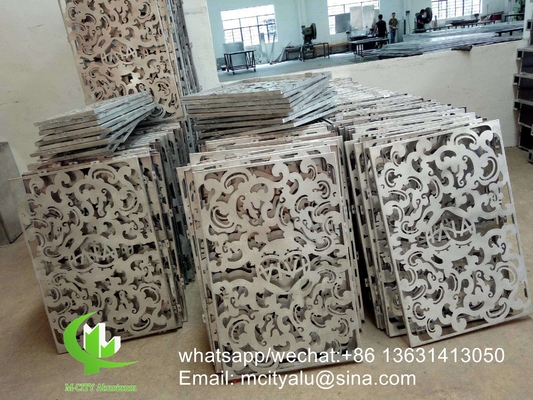CNC резные панели Перфорированная панель 3 мм Металлическая алюминиевая облицовочная панель для шторы