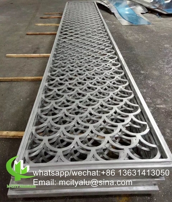 CNC резьбовая панель Перфорированная 3 мм Металлическая алюминиевая облицовочная панель для шторы