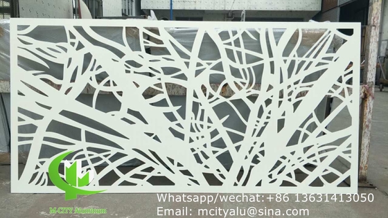 Внешний алюминиевый перфорированный панель для декорации стен с 3 мм металлическим листом с лазерным режущим ремеслом