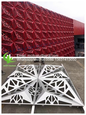 3D Алюминиевая перфорированная облицовочная панель для шторной стены облицовка фасада твердая панель