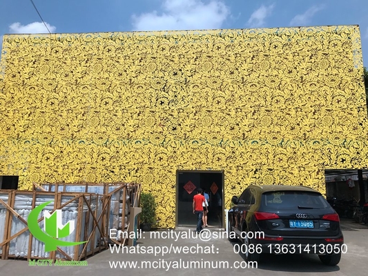 Поставщик стенных панелей для штор с порошкообразным покрытием Алюминия с использованием ЦПУ с перфорированной декоративной панелью для фасадов