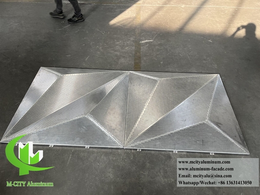 3D металлический лист алюминиевая облицовка фасадной системы перфорационный шаблон для внешнего декора