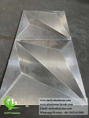 3D металлический лист алюминиевая облицовка фасадной системы перфорационный шаблон для внешнего декора