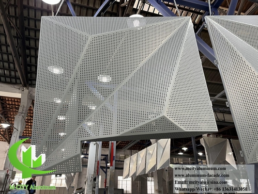 3D алюминиевая облицовка перфорированные фасады металлические фасады система