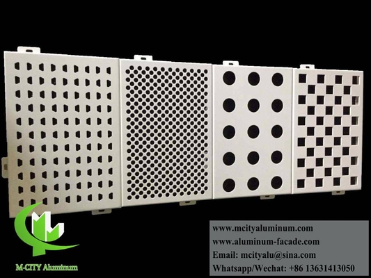 CNC перфорирующий металлический экран Алюминиевая облицовка для наружного использования ПВДФ покрытие индивидуальная панель