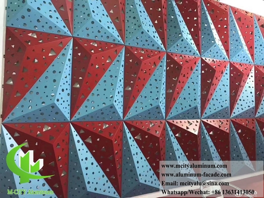 Архитектурная алюминиевая фасадная фасадная облицовка с 3D формой
