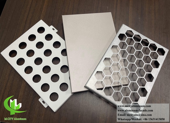 CNC перфорирующий металлический экран Алюминиевая облицовка для наружного использования ПВДФ покрытие индивидуальная панель