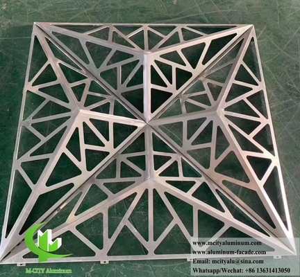 Металлическая стена обшивка 3D форма Алюминиевый лист CNC резка на заказ сделанная стена панель