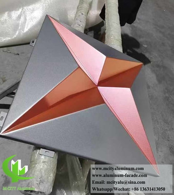 Металлическая стена обшивка 3D форма Алюминиевый лист CNC резка на заказ сделанная стена панель