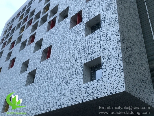Покрытие в виде порошка Металлический алюминиевый перфорированный 3D облицовка фасадов для внешней облицовки фасадов