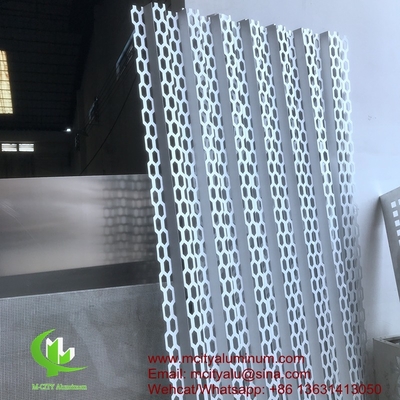 PVDF Металлическая алюминиевая перфорированная изгибающаяся панель, используемая для наружной отделки зданий