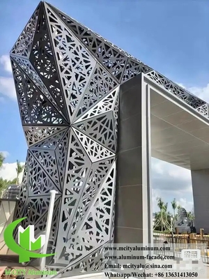 Металлическая стена обшивка 3D форма Алюминиевый лист CNC резка на заказ сделанная стена панель