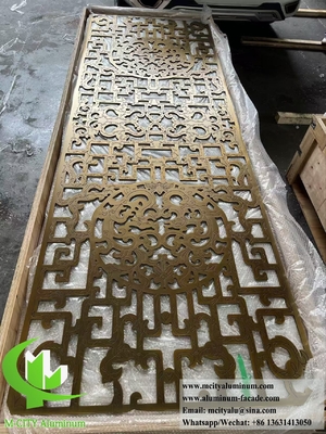 8 мм Толщина Алюминиевый экран CNC гравировка латунь Цветной декорации перегородки