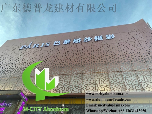 СУП-пробивание Металлические панели Алюминиевая фасадная экрана Лист ПВДФ прочное покрытие