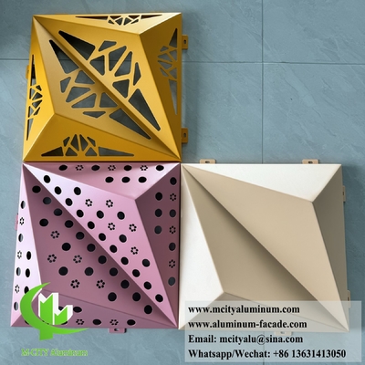 3D дизайн фасада металлический лист алюминиевая облицовка перфорированный лист