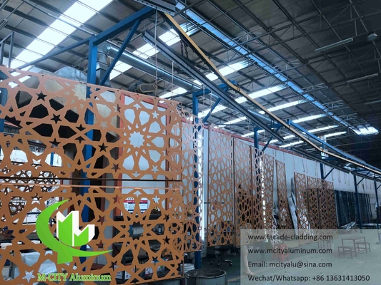 Алюминиевые стеновые панели с наружным перфорированным CNC резным панелем для декорации зданий