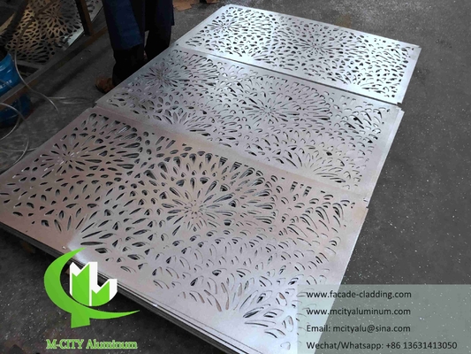 Алюминиевые стеновые панели с наружным перфорированным CNC резным панелем для декорации зданий