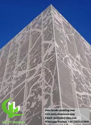 CNC алюминиевый лист Архитектурный алюминиевый фасад лазерной резкой для облицовки стен Перфорированный лист